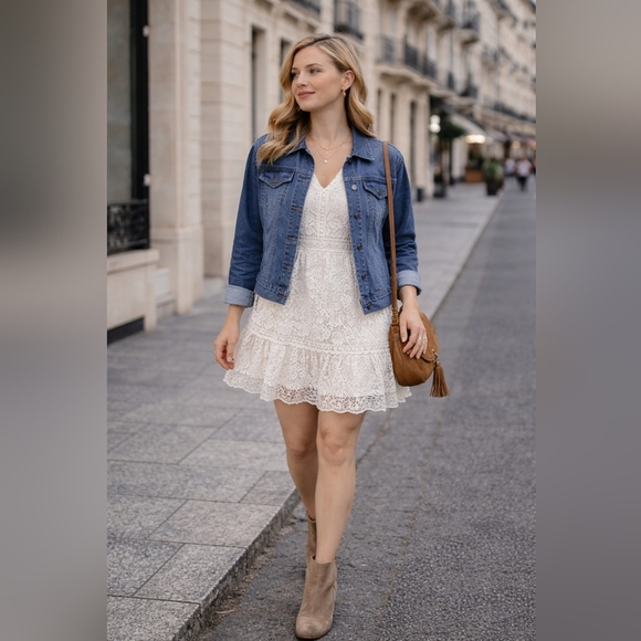 Liverpool Jeans Company Women's Mid-Blue Denim Jacket Strech - Picture 3 of 7